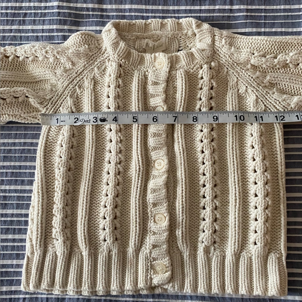 Olive Juice 100% cotton sweater kids size M buttons thick knit soft warm EUC - Picture 8 of 12